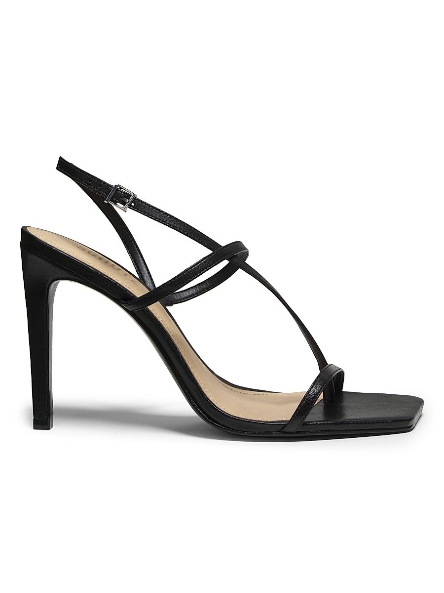 Women's Heloise 100MM Leather Stiletto Sandals - Black - Size 10.5