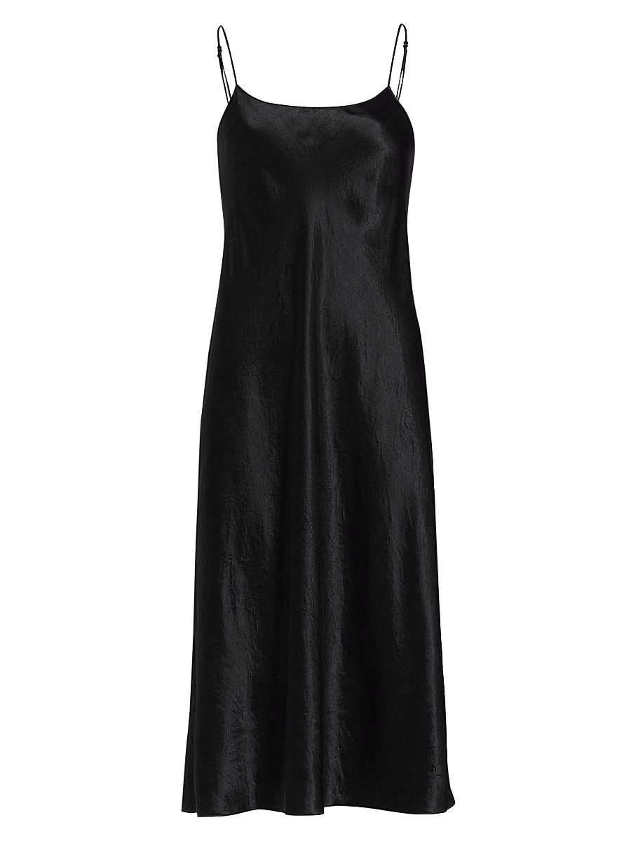 Women's Satin Slip Dress - Black - Size XS