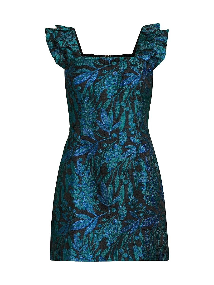 Women's Lolina Brocade Romper - Deep Lagoon - Size 14