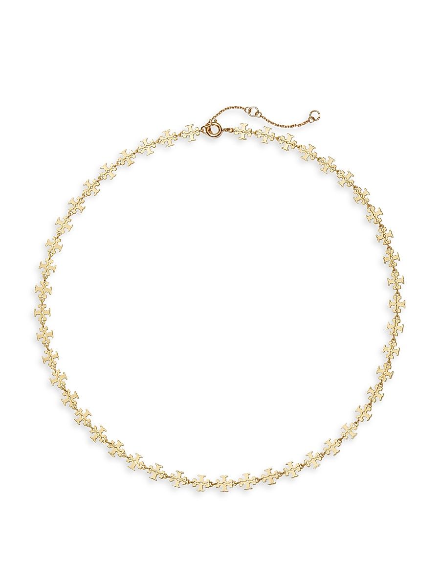 Women's Kira 18K-Gold-Plated Logo Chain Necklace - Tory Gold