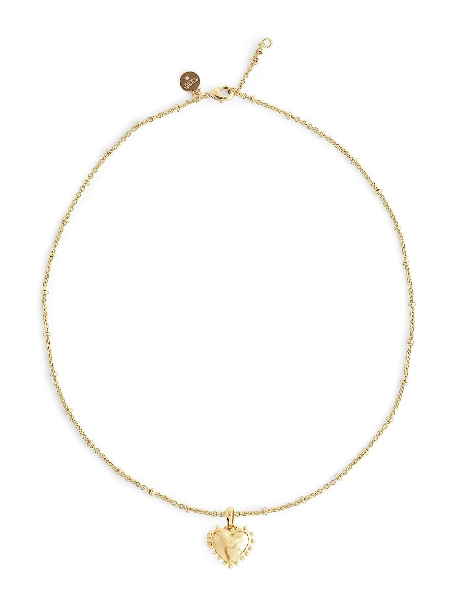 Women's Heart 18K-Gold-Plated Small Heart Locket Necklace - Gold