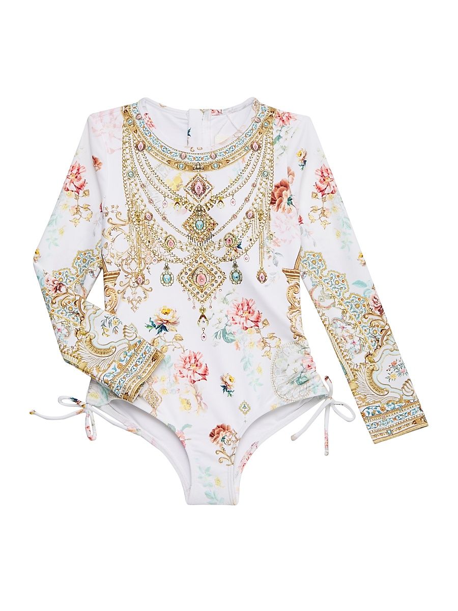 Little Girl's & Girl's Printed Long-Sleeve Swimsuit - Ottoman Dynasty - Size 8