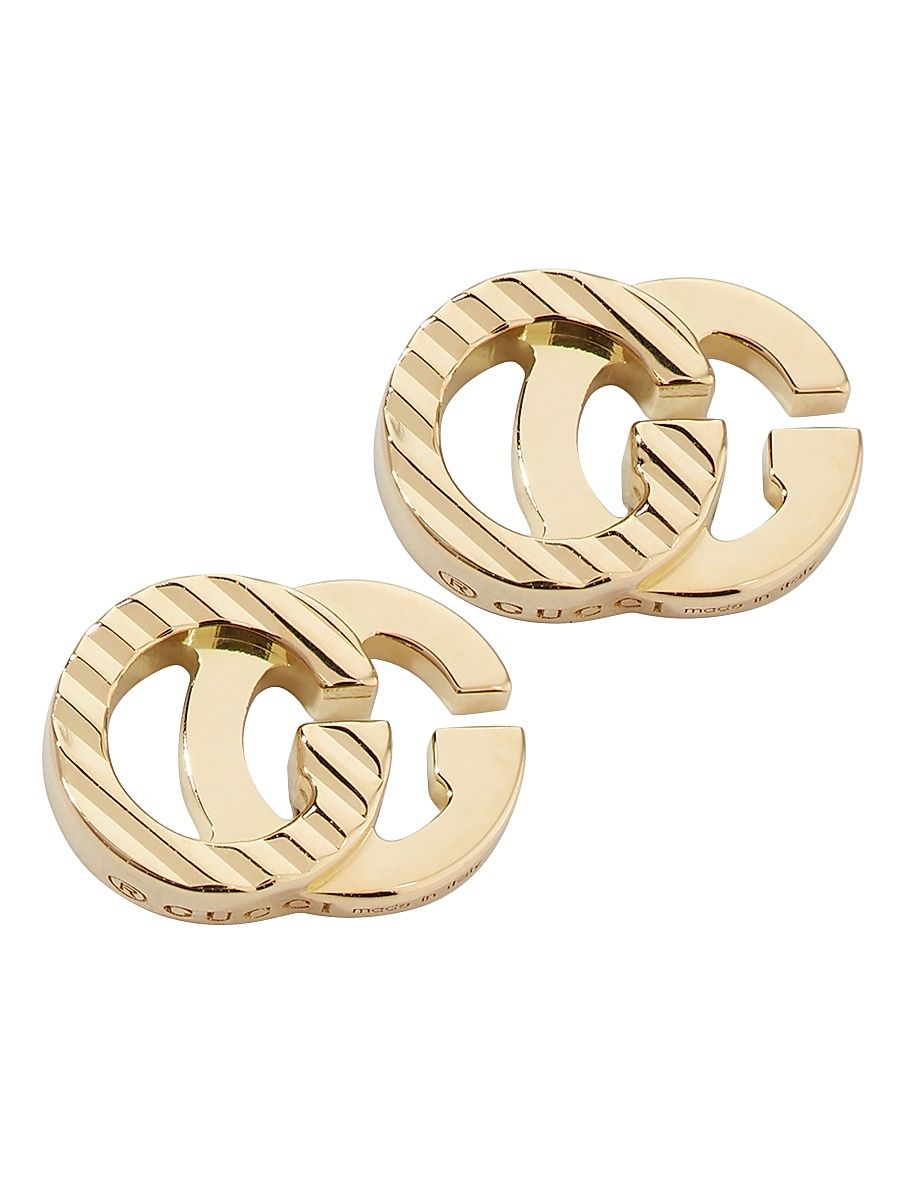 Women's GG Running 18K Yellow Gold Stud Earrings - Yellow Gold
