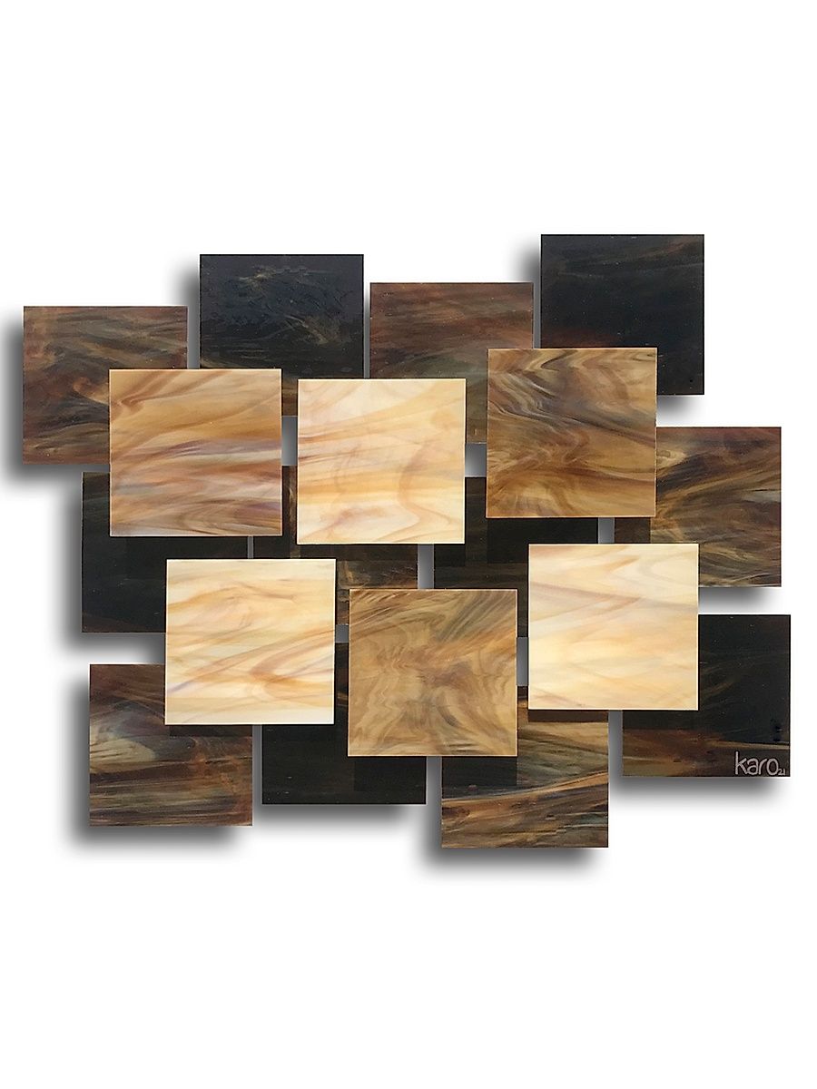 Cosmos Glass & Metal Wall Sculpture - Brown