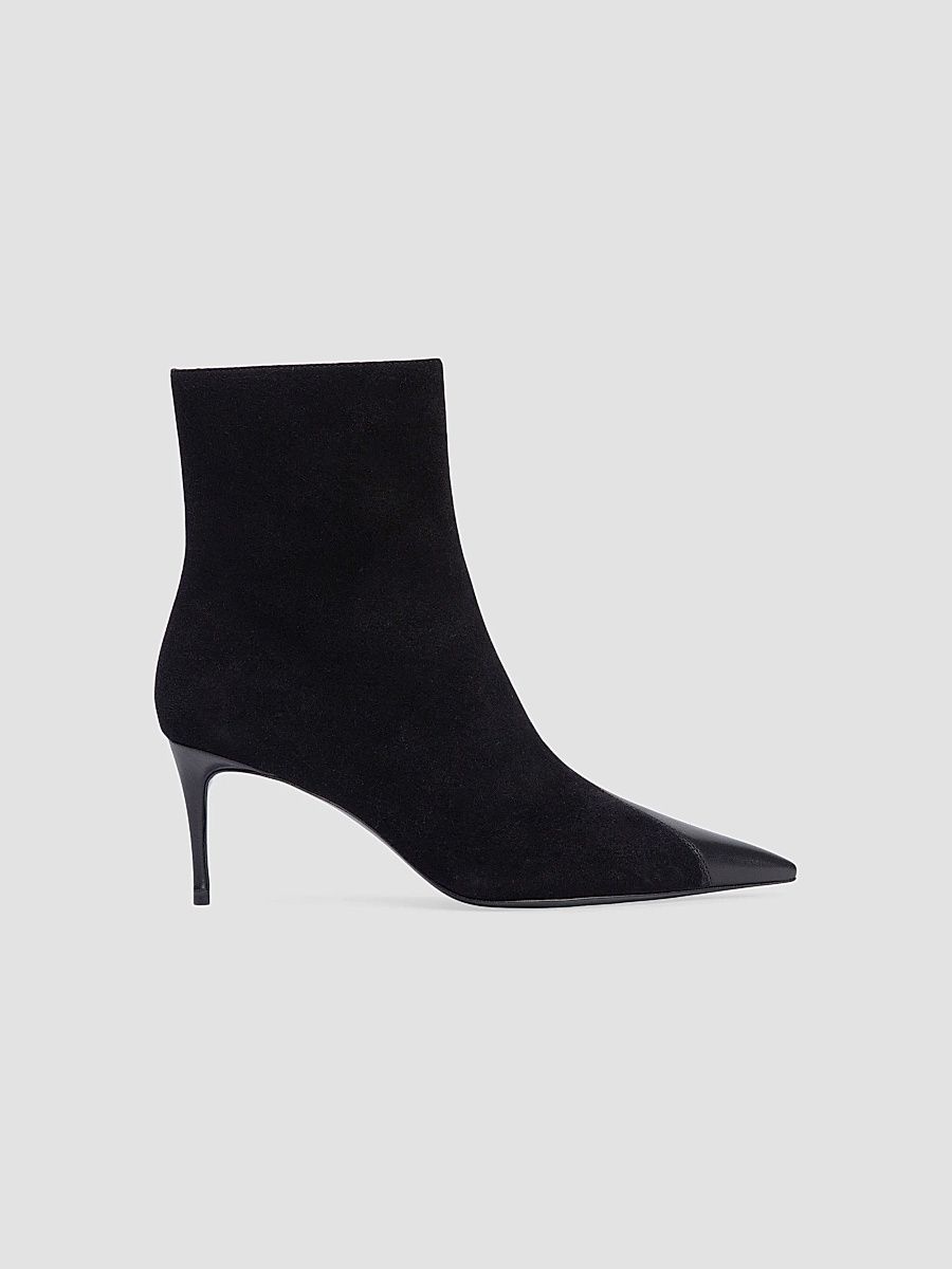 Women's Oblika 70MM Suede Boots - Black Suede And Leather - Size 12