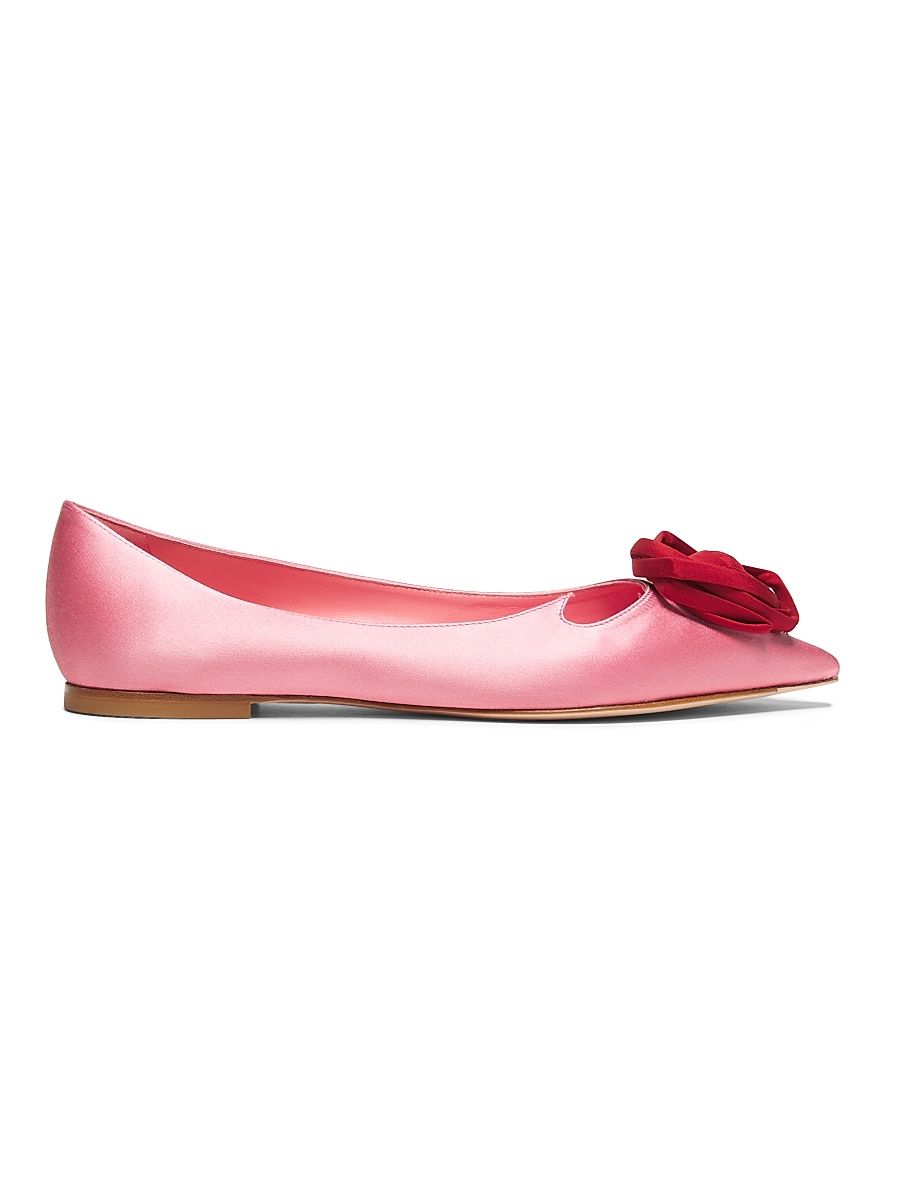 Women's I Love Vivier Rosette Ballerina Flats - Rosa Antico Chiaro - Size 10