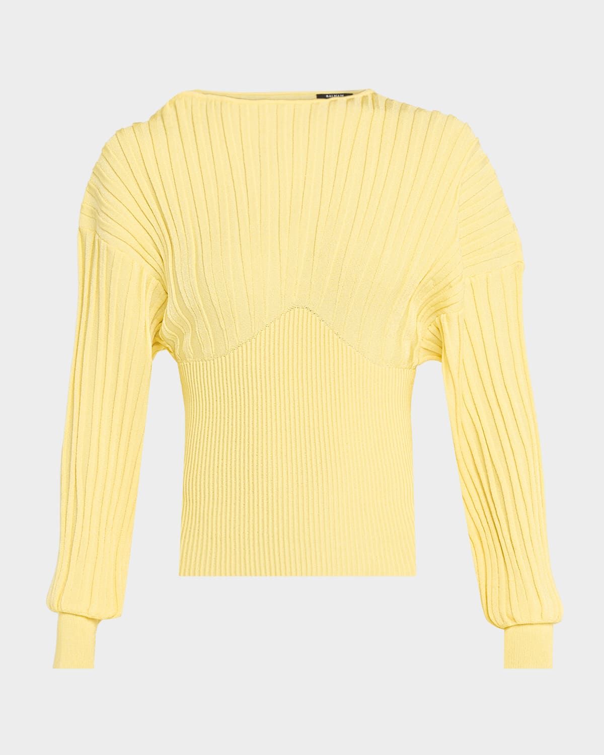 One-Shoulder Batwing Rib Sweater