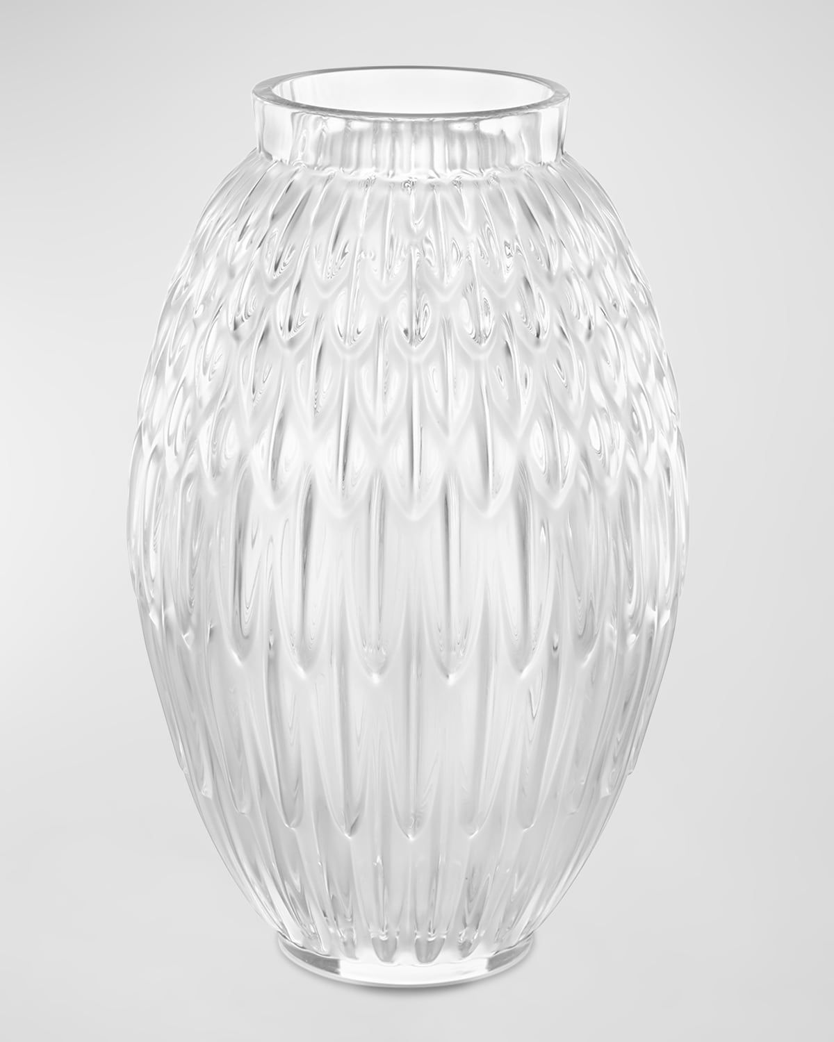 Plumes Clear Crystal Vase