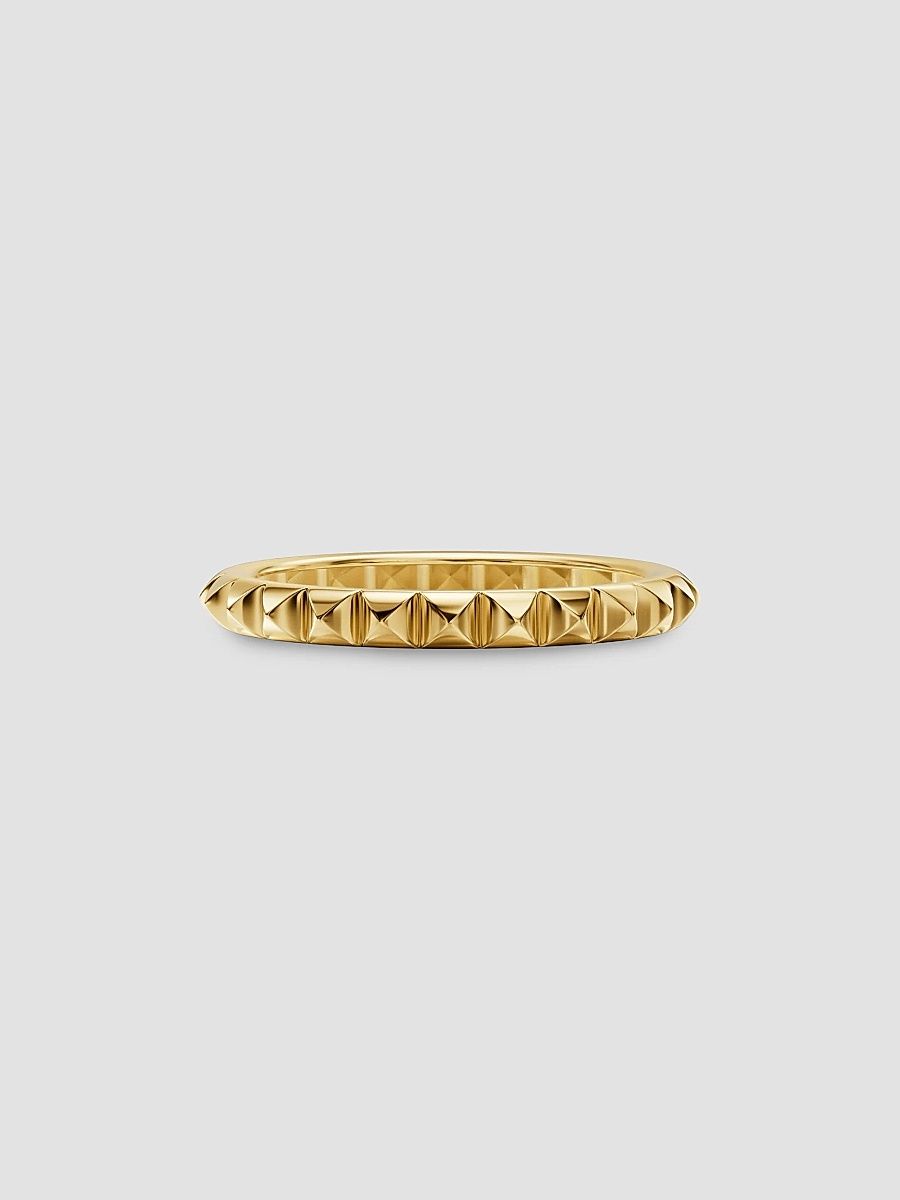 Women's Petite Pyramid Band Ring in 18K Yellow Gold, 2.5MM - Gold - Size 7