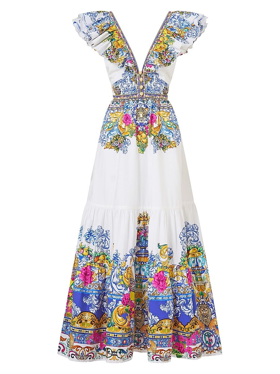 Women's Milla In Sevilla Tiered Frill Neck Dress - Milla In Sevilla - Size Small