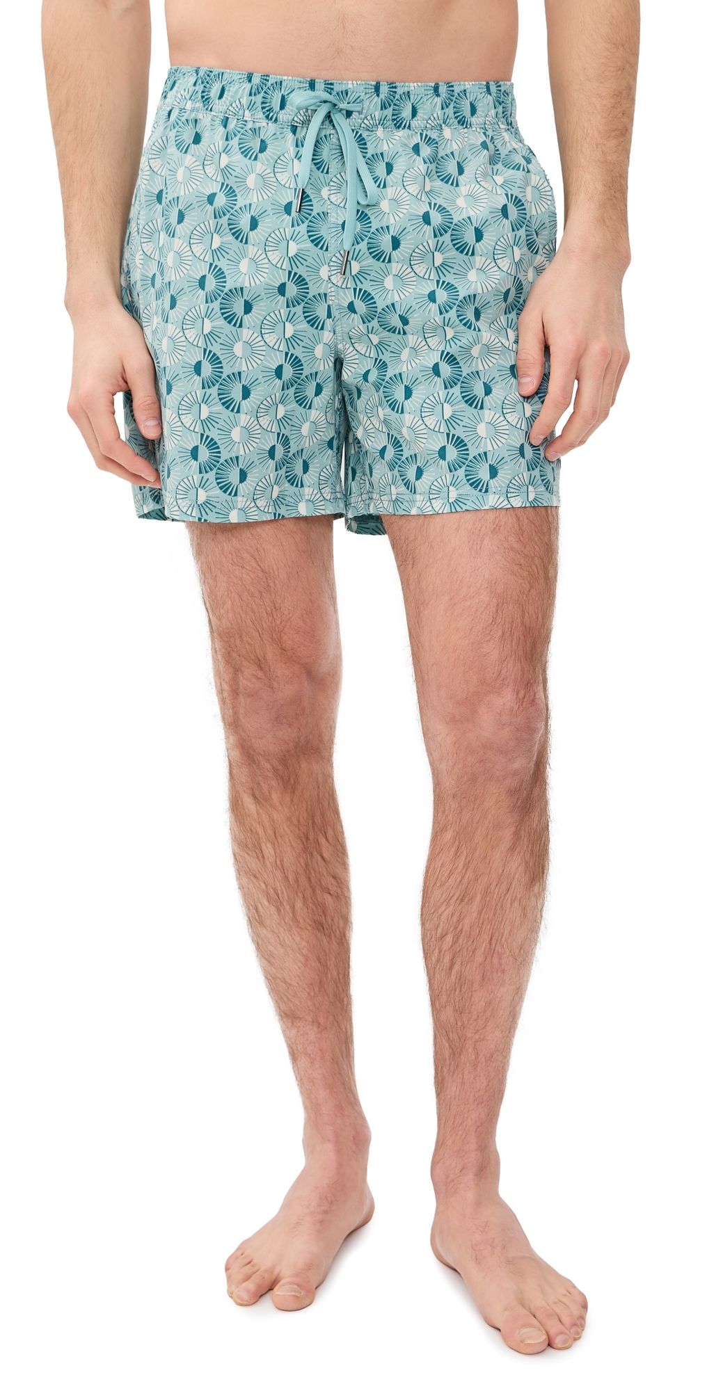 Fair Harbor The Bungalow Swim Trunks 5 Bay Blue Sunburst M