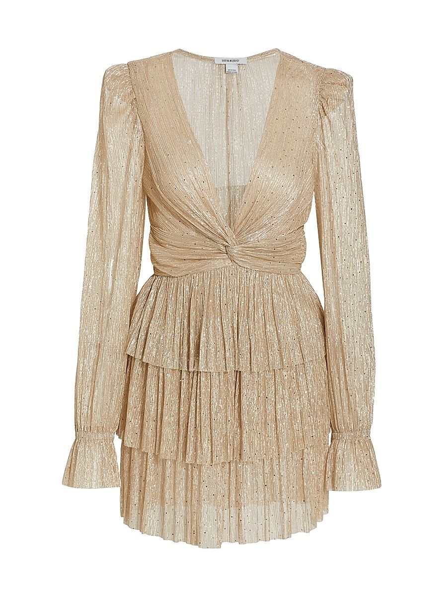 Women's Felicie Sequin Knit Minidress - Gold - Size XS