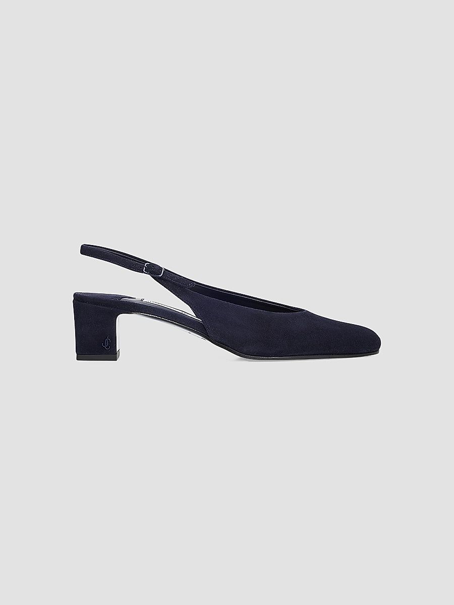 Jimmy Choo Women's Eyla 45MM Suede Slingback Pumps - Marine - Size 12