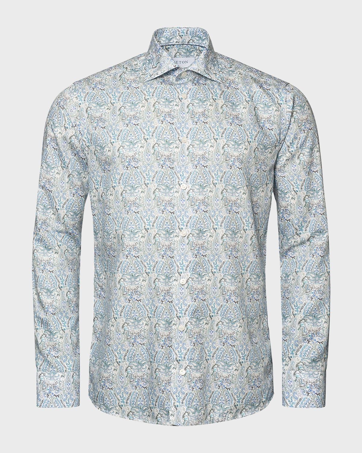 Men & apos;s Paisley-Print Slim Fit Dress Shirt