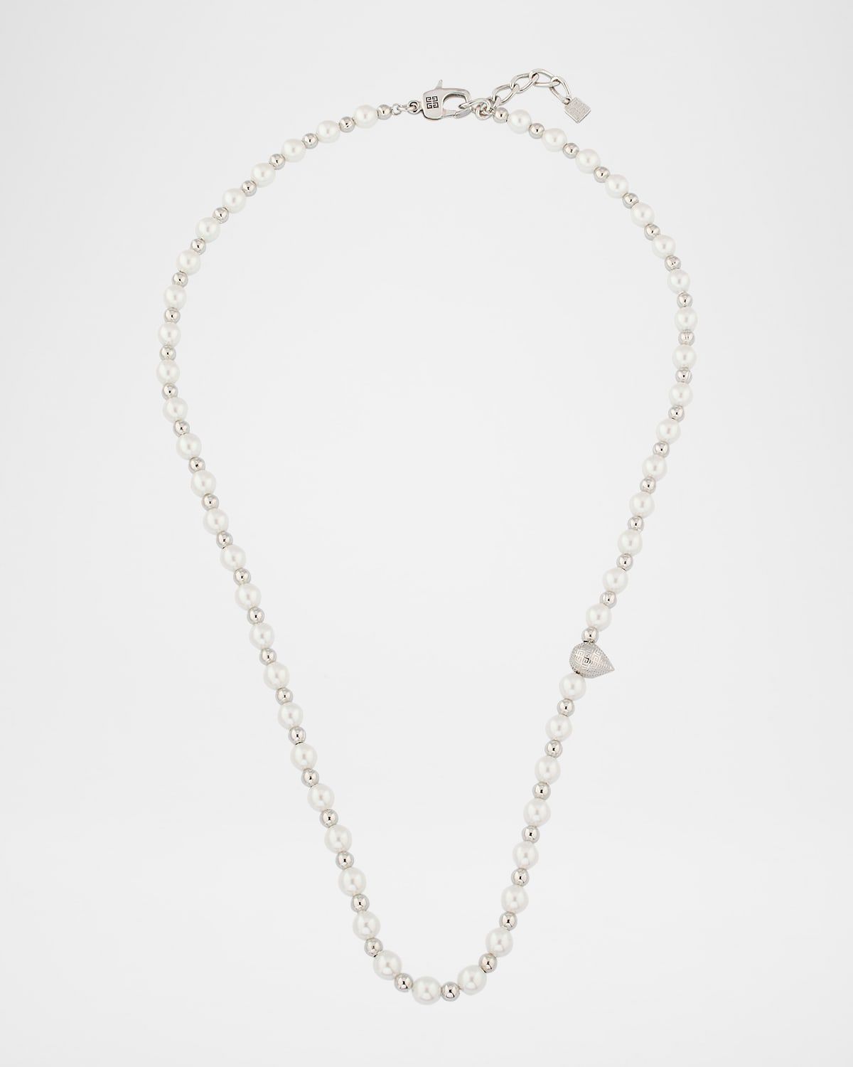 Men & apos;s G-Stud Pearly and Silvery Necklace