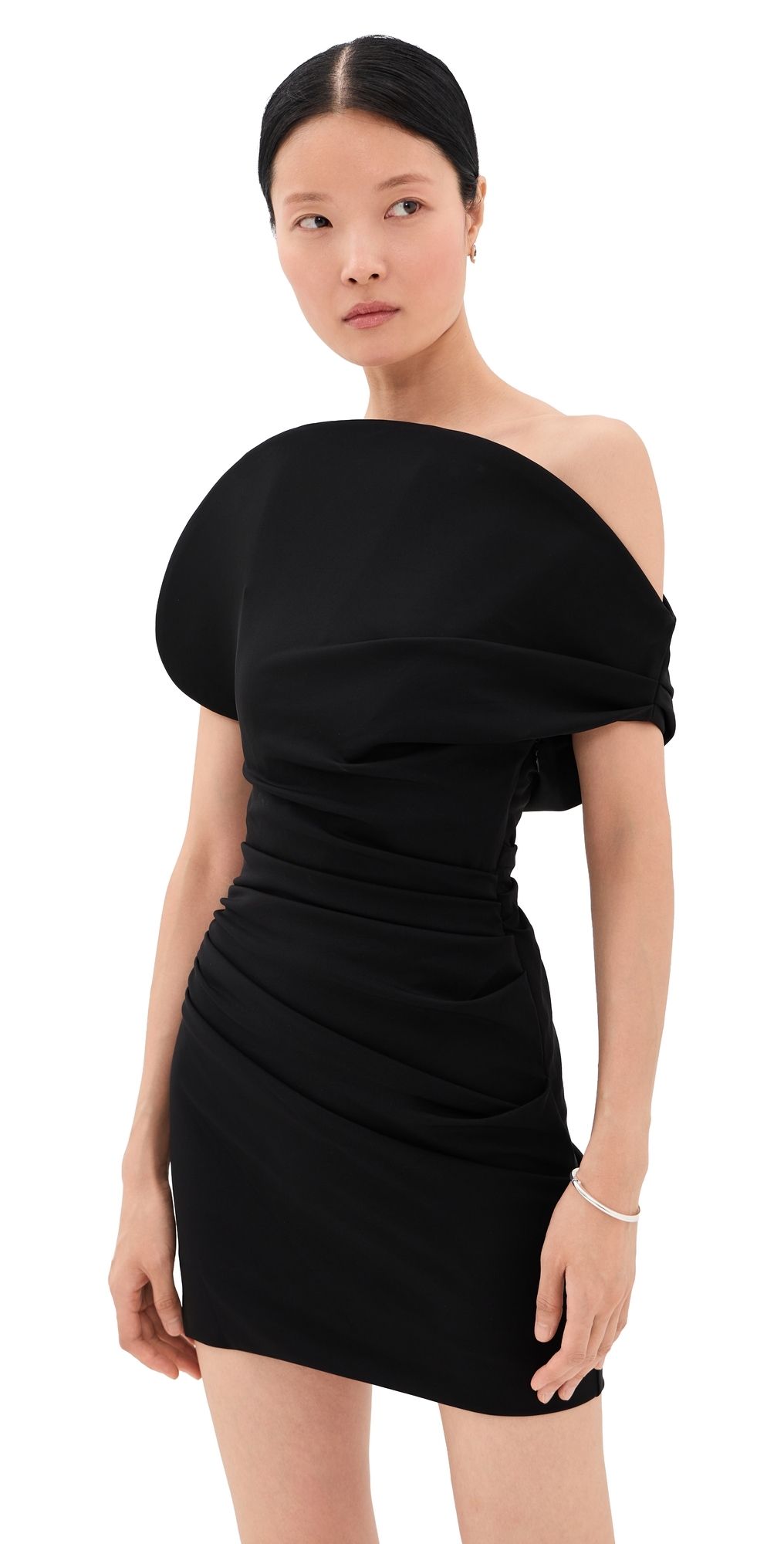 SIMKHAI Stefi Draped Mini Dress Black 2