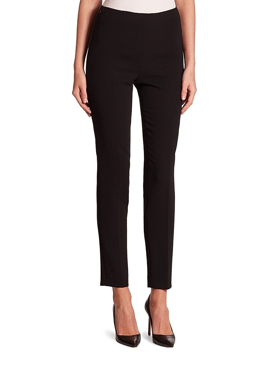Women's Melissa Double-Face Wool Pants - Black - Size 16