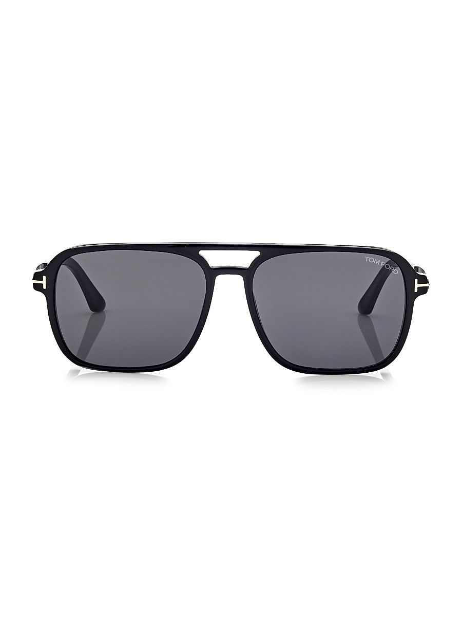 Men's Crosby 59MM Navigator Sunglasses - Shiny Black
