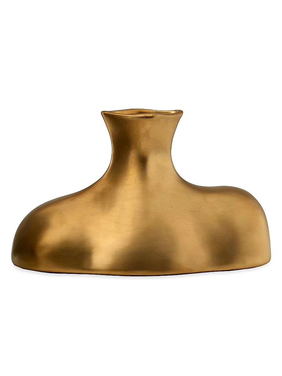Tilbury Gold Ceramic Vase - Gold