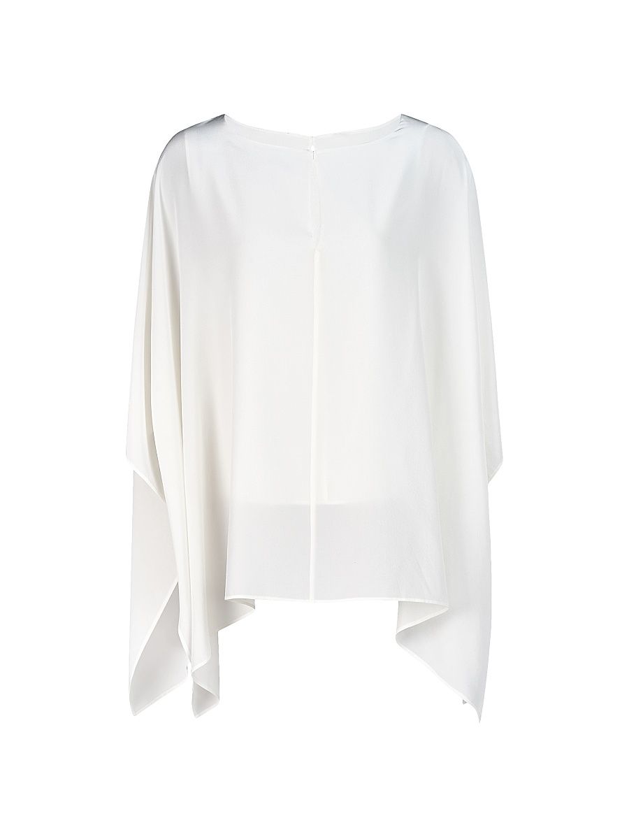 Women's Wendy Crepe De Chine Caftan Blouse - Eggplant - Size 6