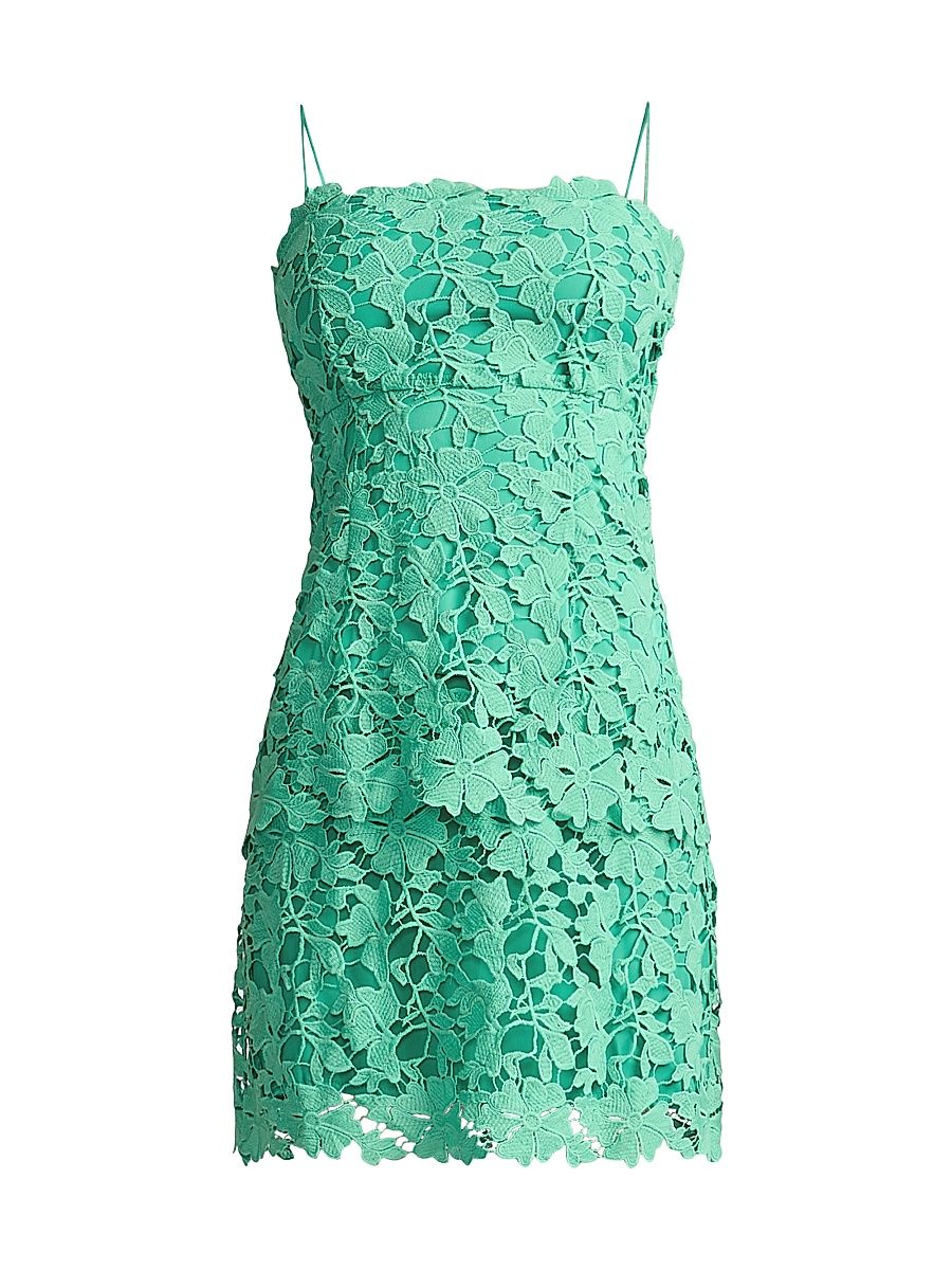 Women's Tiered Guipure Lace Minidress - Clover - Size 2