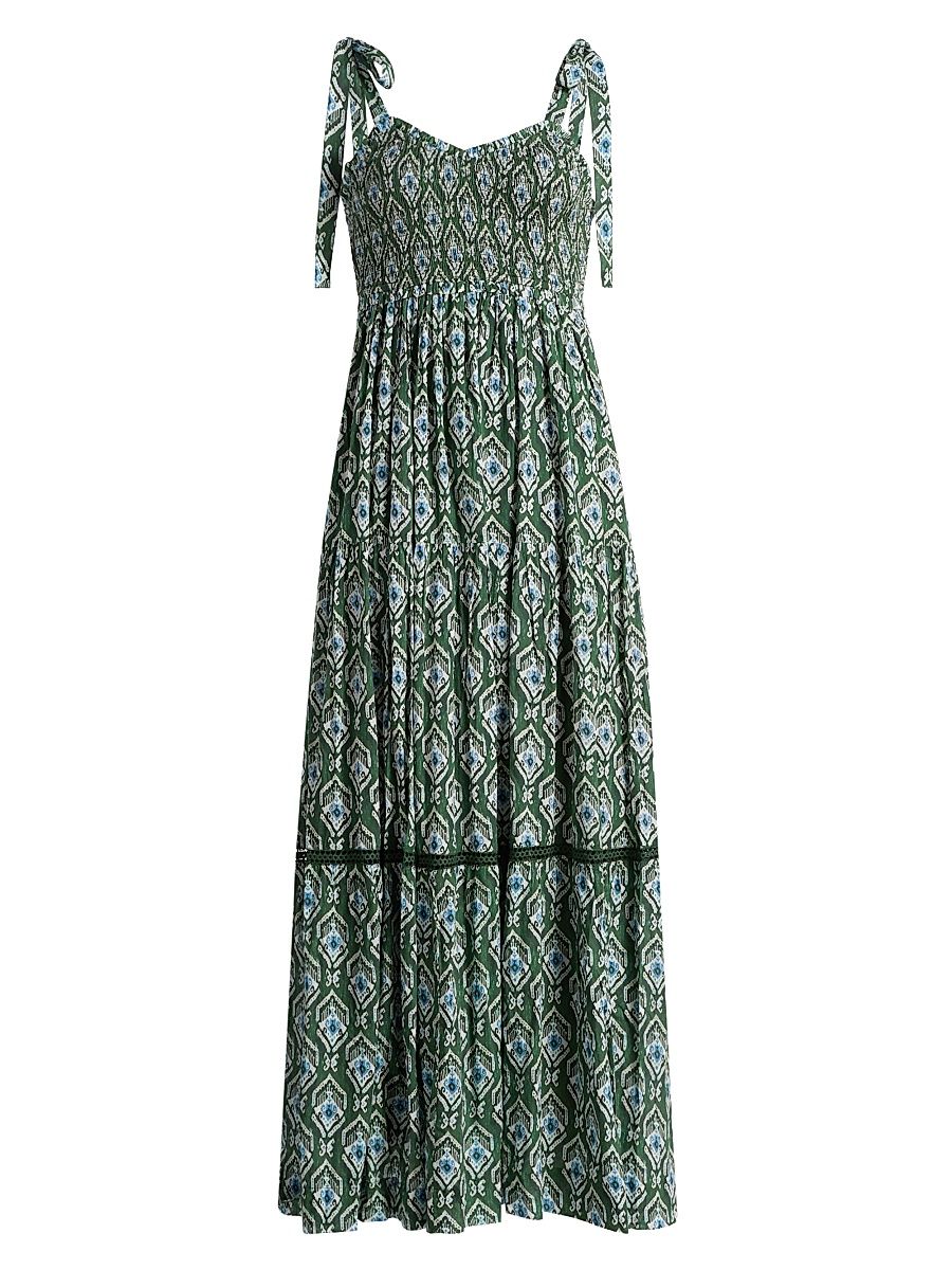 Women's Reece Floral Maxi Dress - Green Indra - Size XL