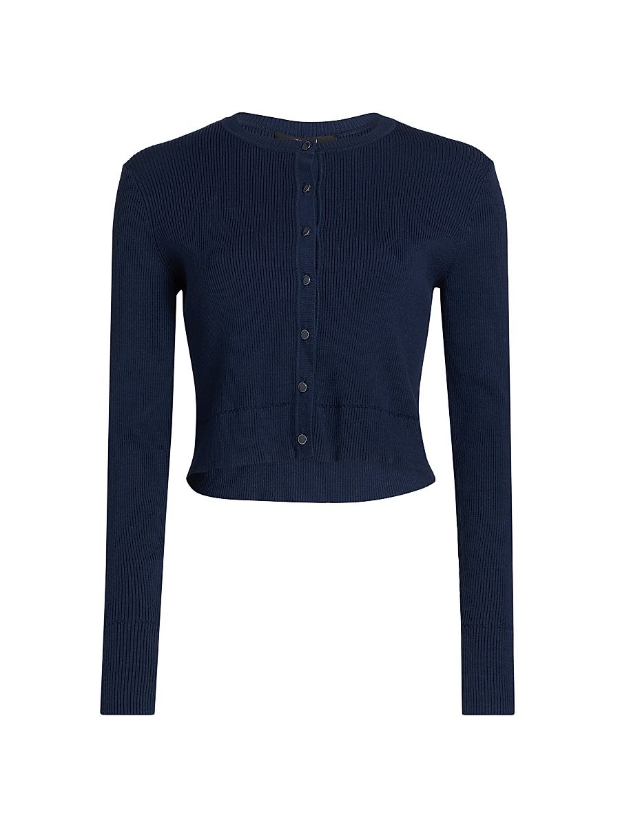 Women's Zoe Crop Cardigan - Navy - Size XL