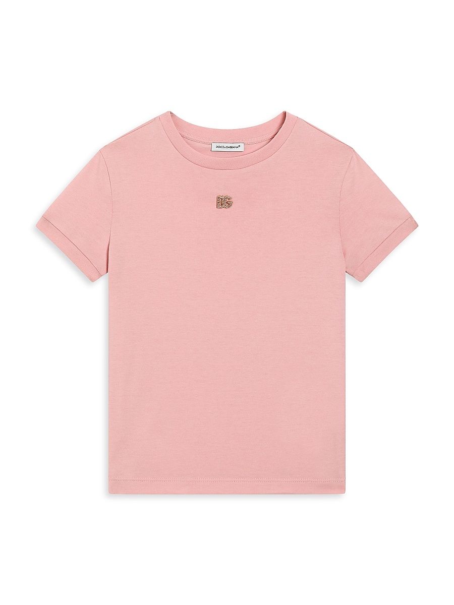 Little Girl's & Girl's Embellished Logo T-Shirt - Rosa - Size 10