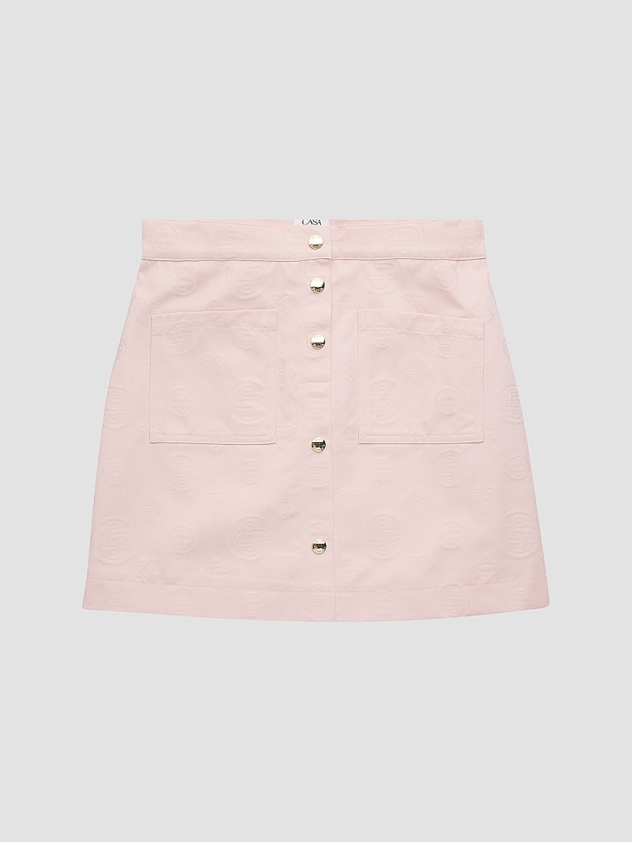 Little Girl's & Girl's Monogram Cotton Skirt - Pink - Size 4