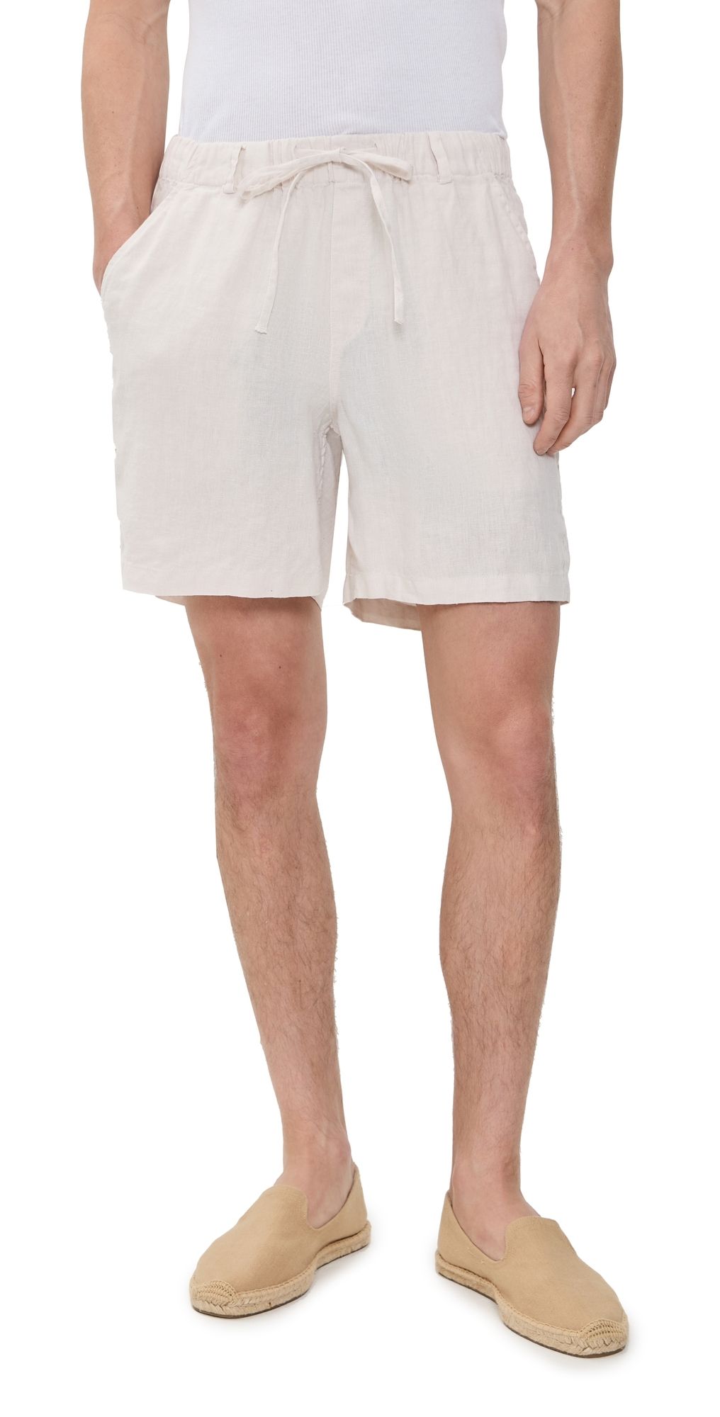 Bather Pearl Linen Leisure Shorts 6.25 White XXL