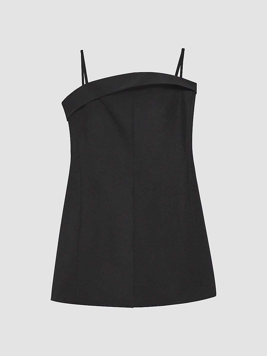 Women's Sleeveless Blazer Top - Black - Size 00