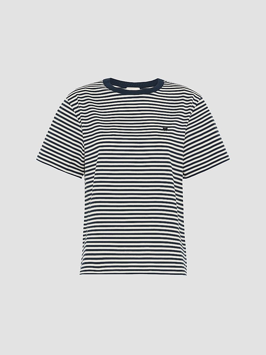 Women's Pure Cotton Jersey T-Shirt - Navy - Size XL