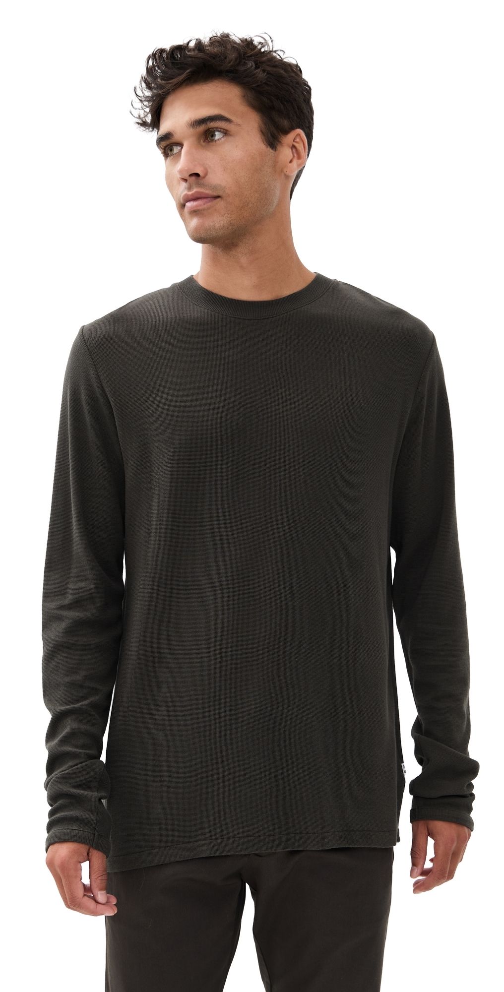 NN07 Clive Waffle Knit Tee Dark Army XL