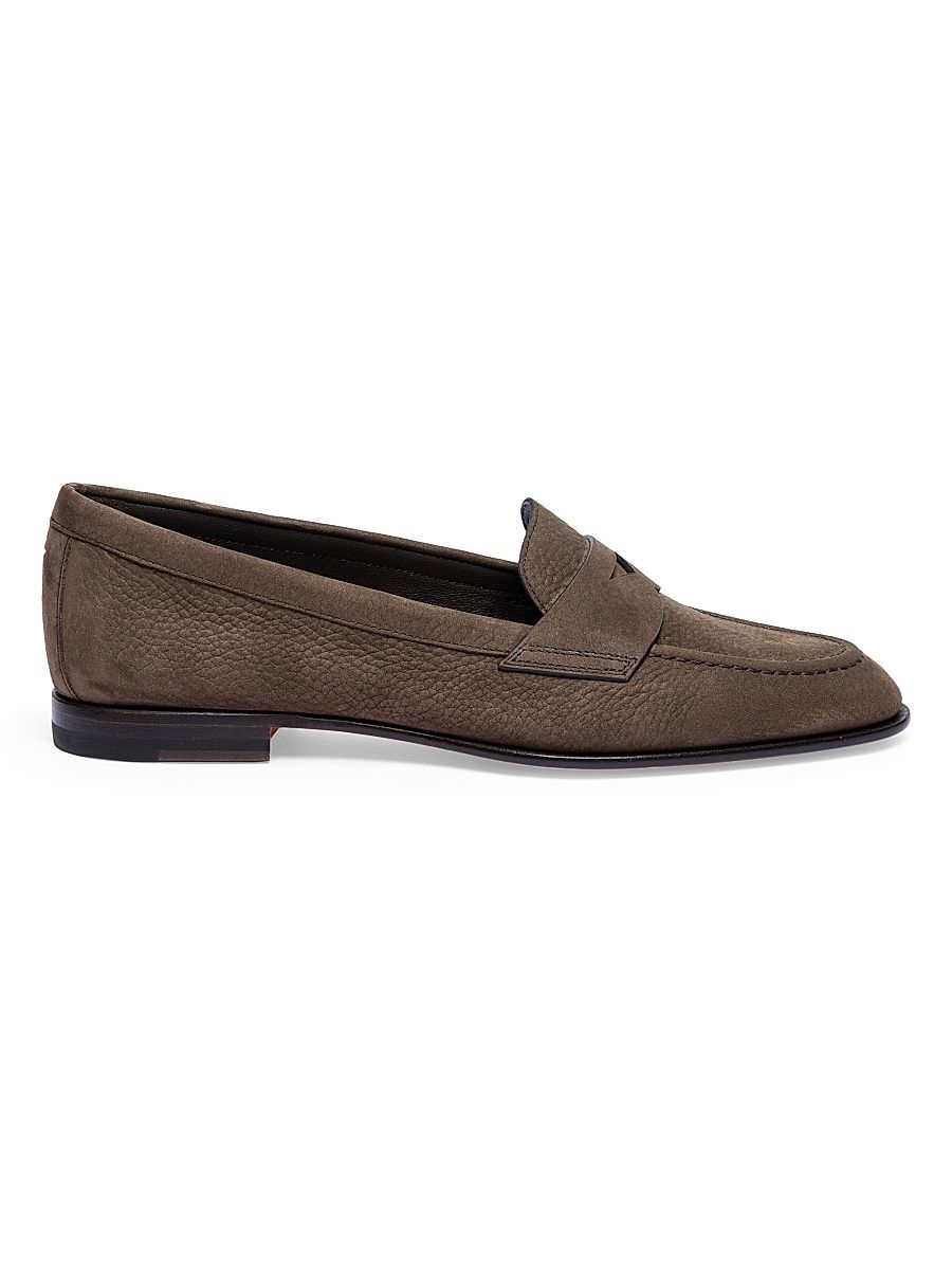 Women's Suede Penny Loafers - Brown - Size 11
