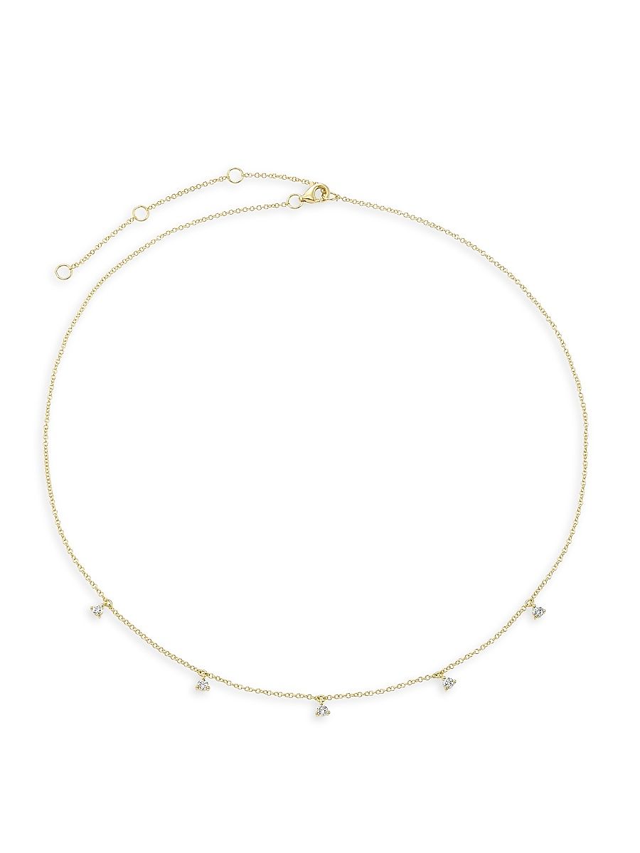 Women's 14K Yellow Gold & 0.3 TCW Diamond Necklace - Yellow