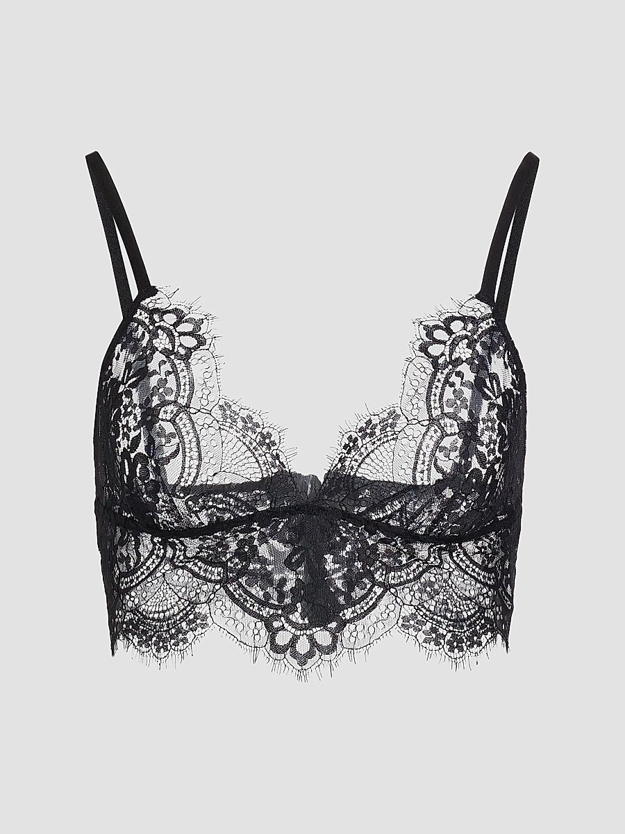 L'AGENCE Women's Aislin Lace Bralette Top - Black - Size XS