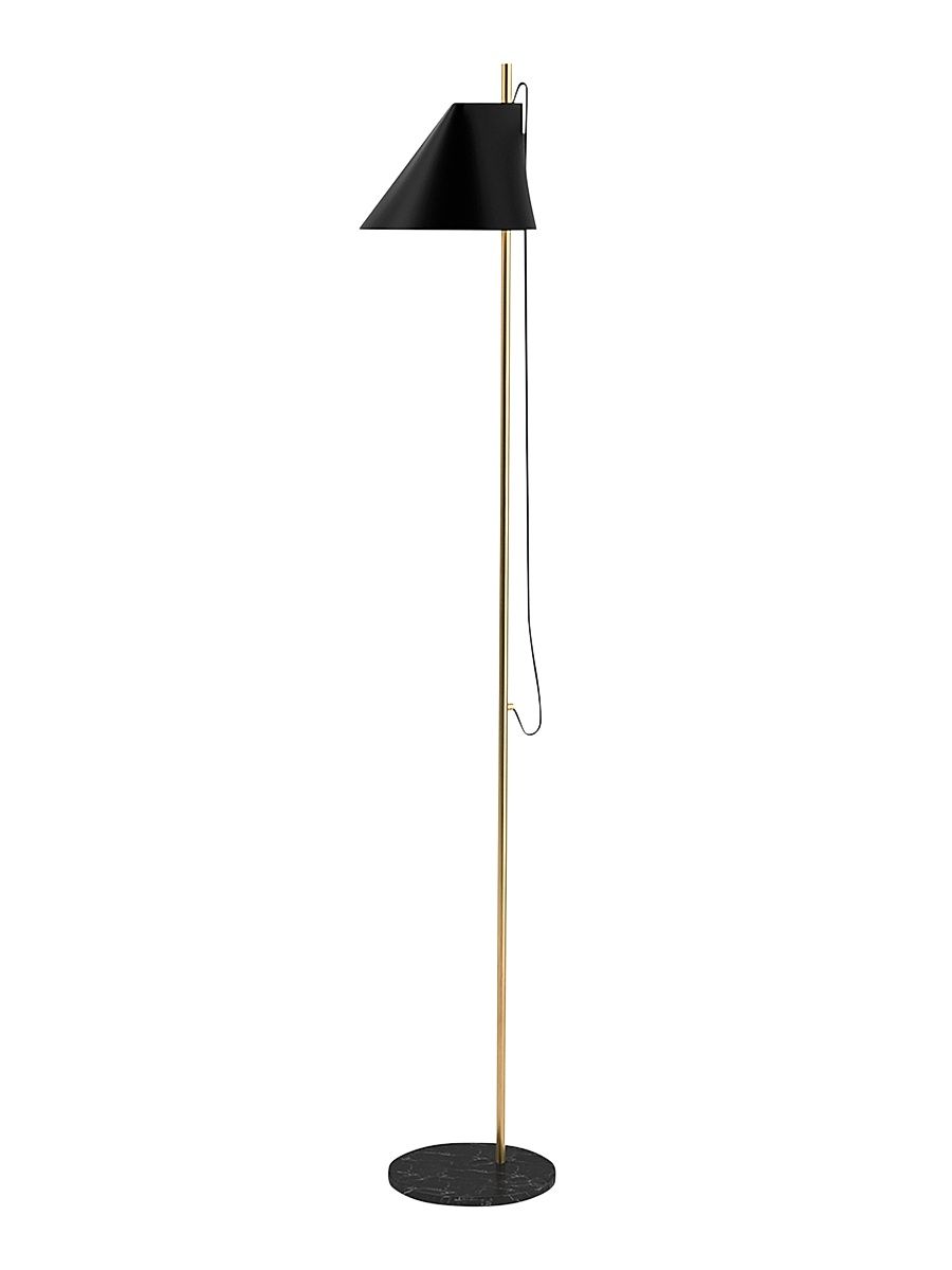 Yuh Brass & Marble Floor Lamp - Gold