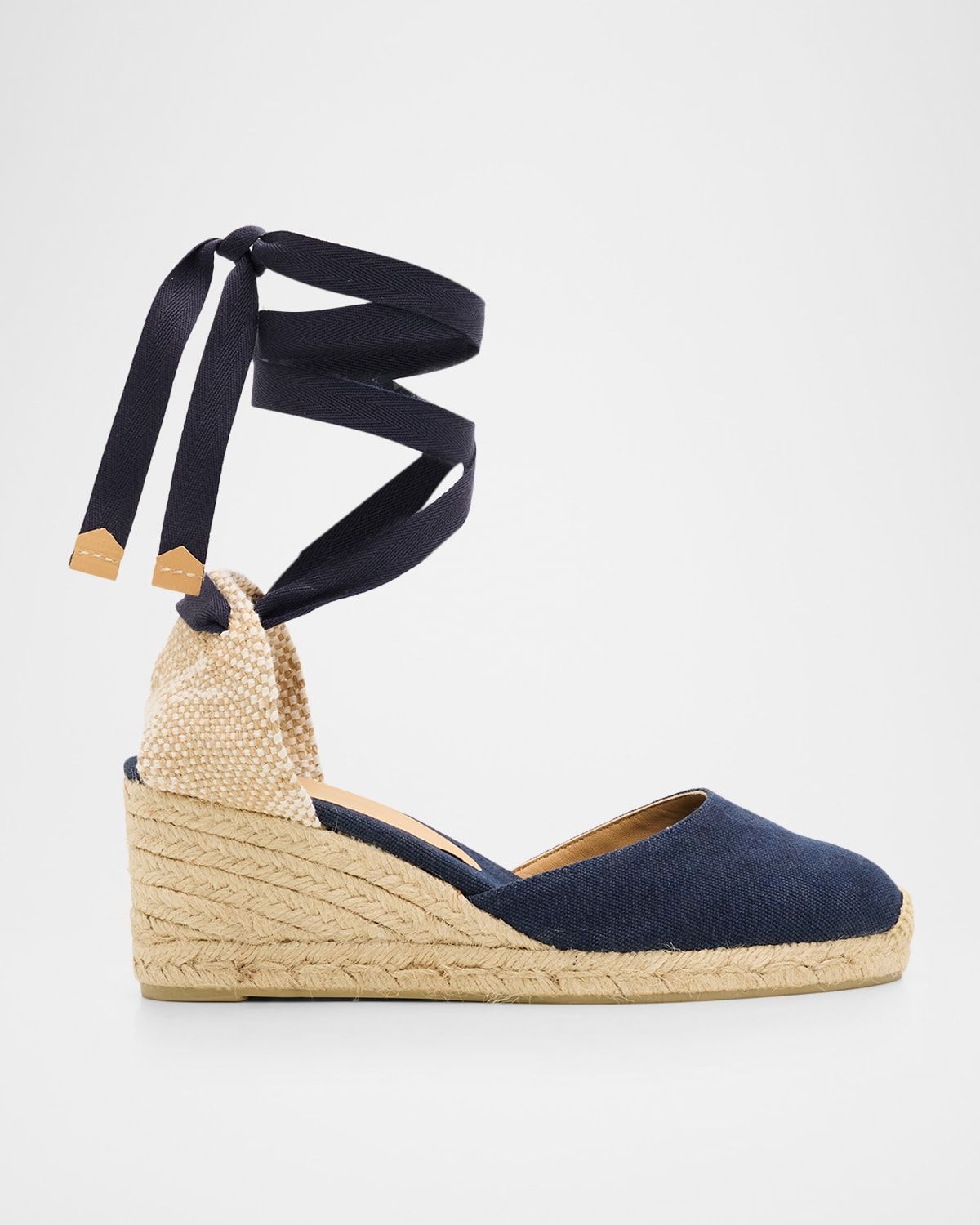 60mm Carina Canvas Espadrille Wedge Sandals