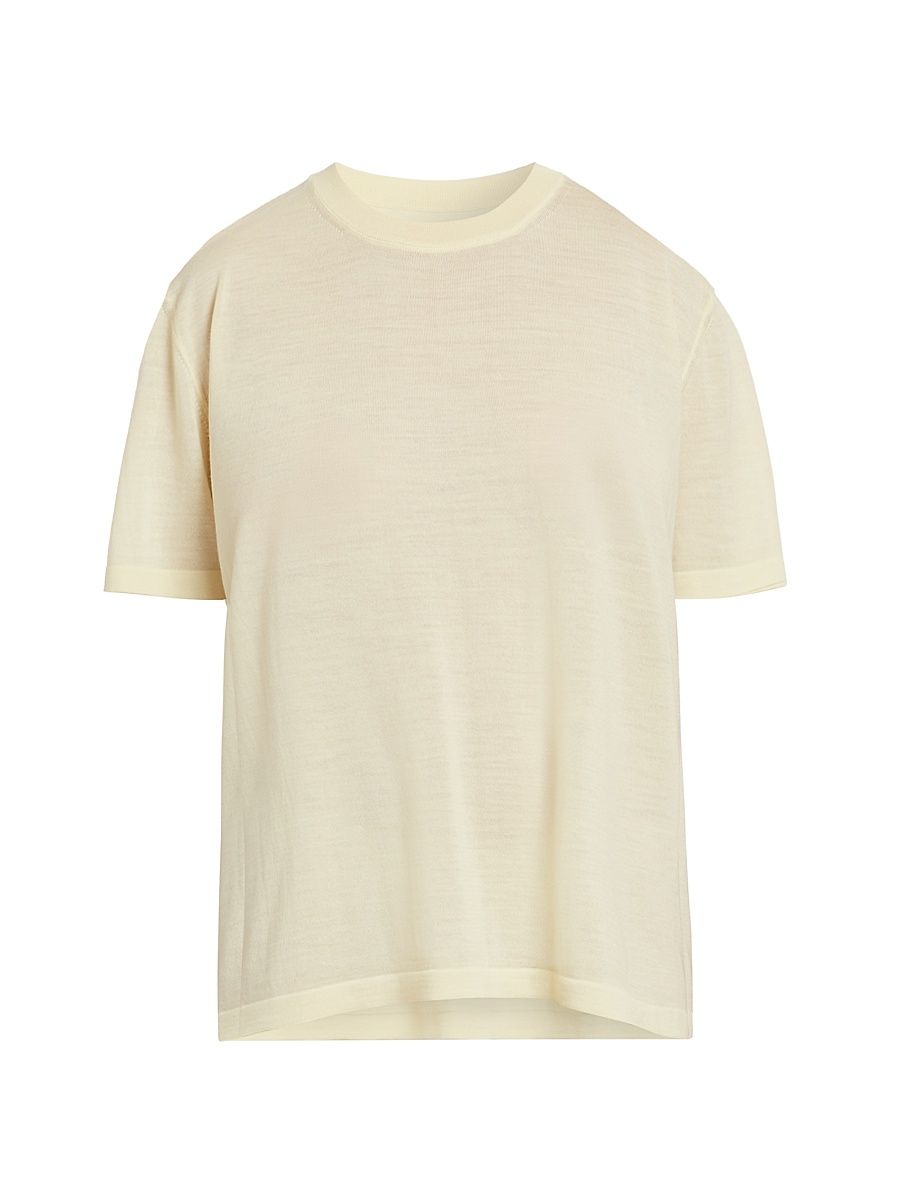 Women's Merino Wool Crewneck T-Shirt - Sun - Size Medium