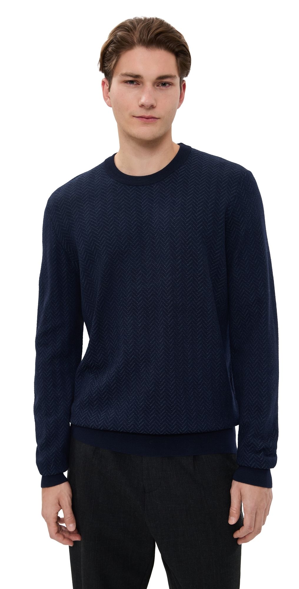 BOSS H-Habito Wool Crewneck Sweater Dark Blue M