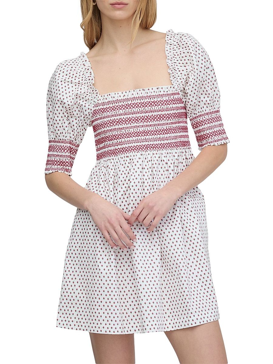 Women's The Lila Nap Dress - White Poppy Half Drop - Size XXL