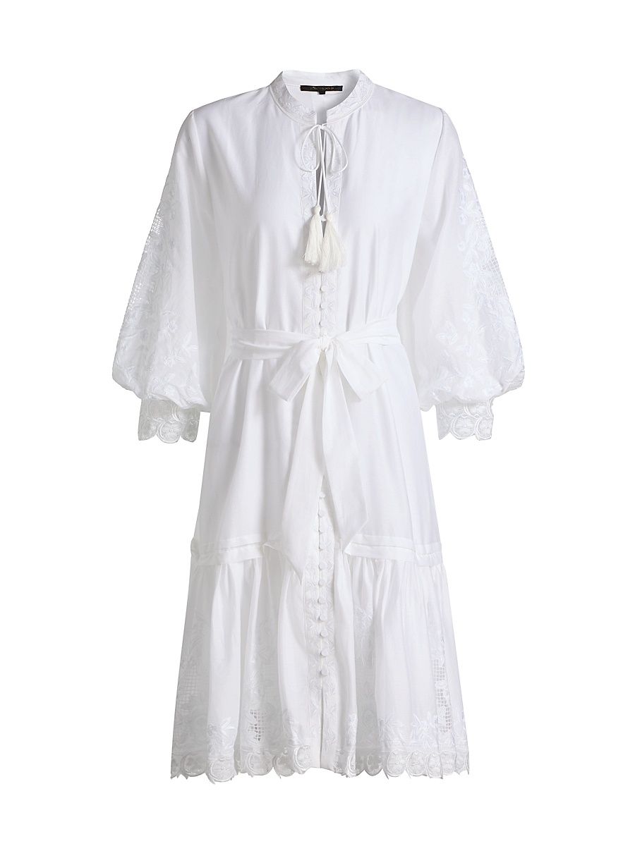 Women's Erica Cotton-Silk Minidress - White - Size XXL