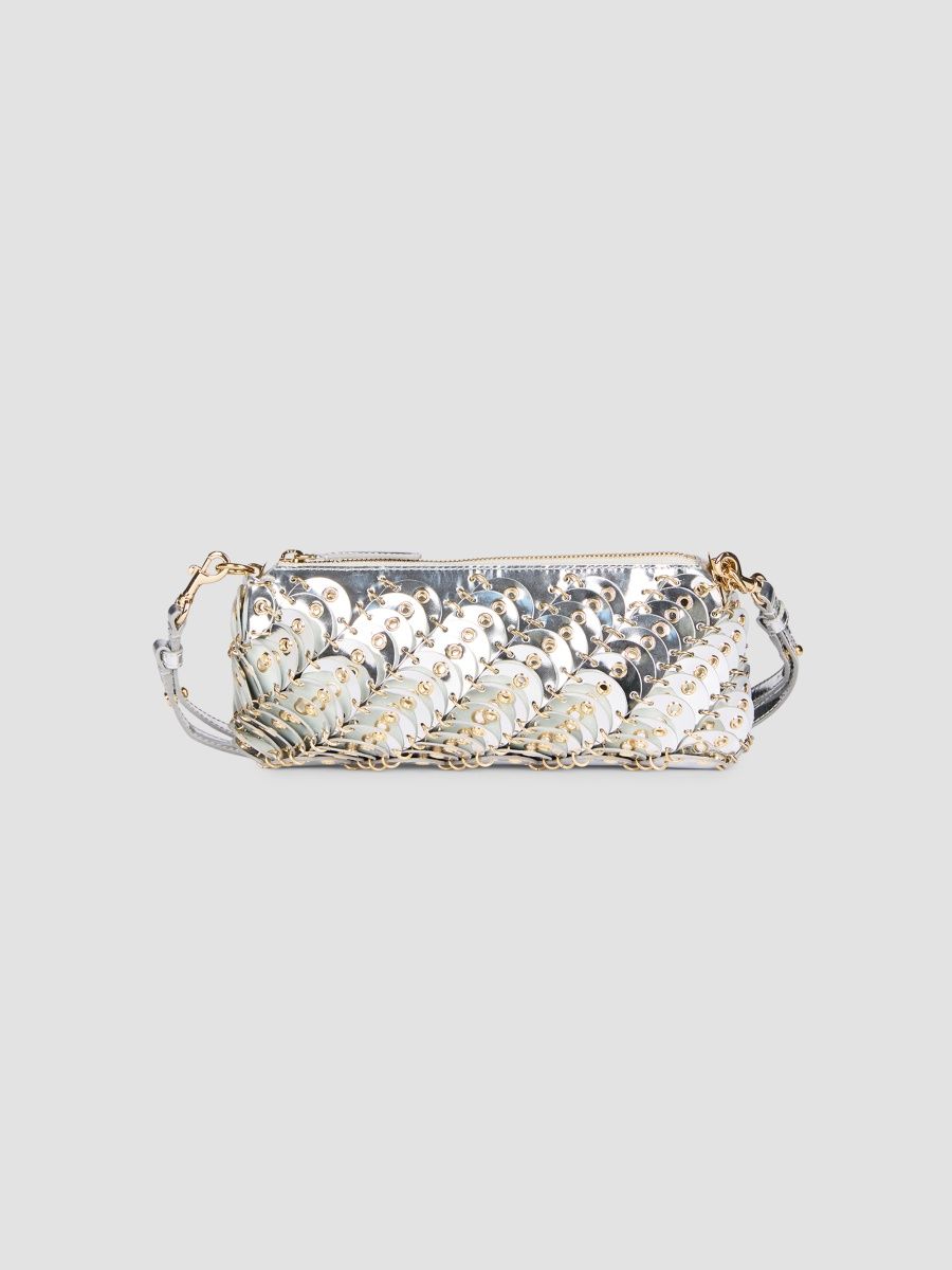 Rabanne Women's Paco Mini Leather Baguette - Silver Gold