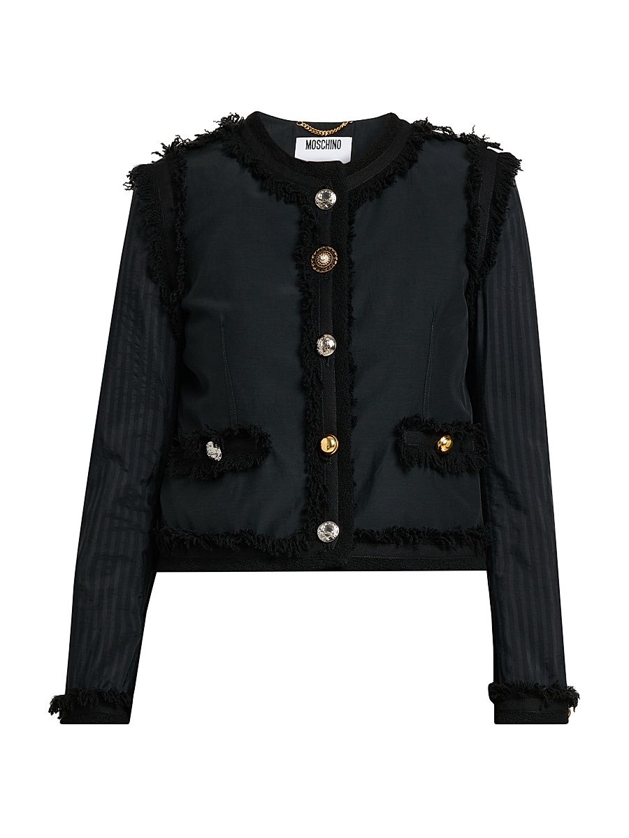 Women's Stretch Boucle Lady Jacket - Multi Black - Size 14