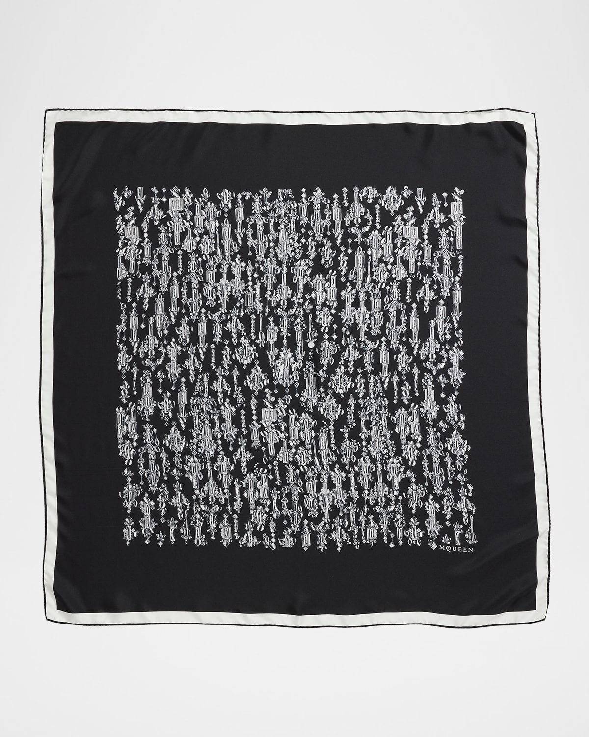 Crystal Mirror Silk Foulard