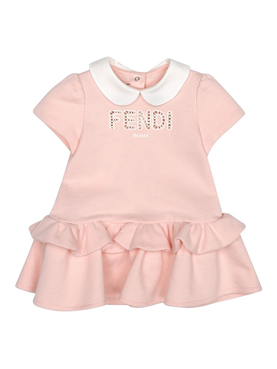 Baby Girl's Logo Embroidered Cotton Dress - Pink - Size 24 Months