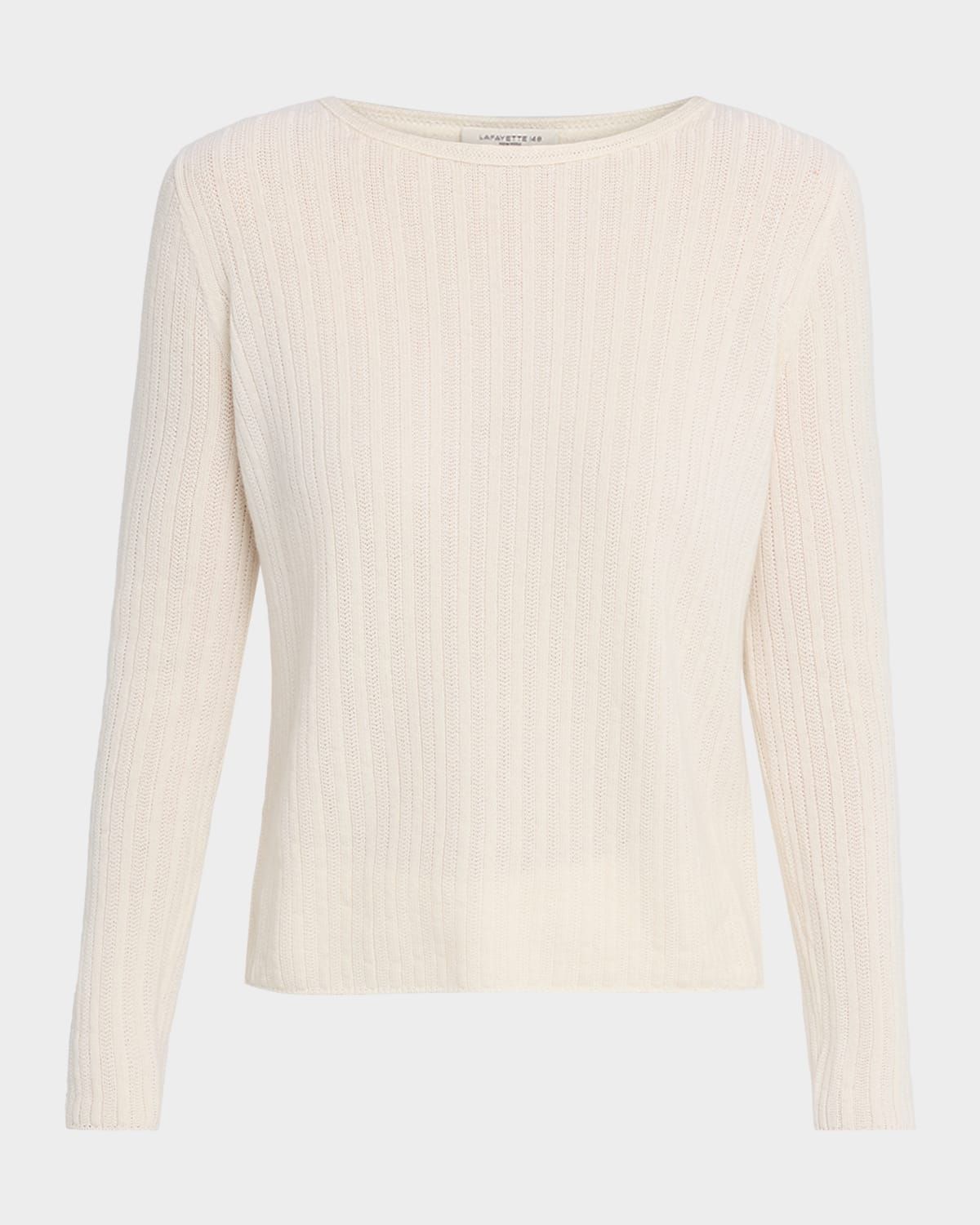 Mixed-Stitch Crewneck Sweater