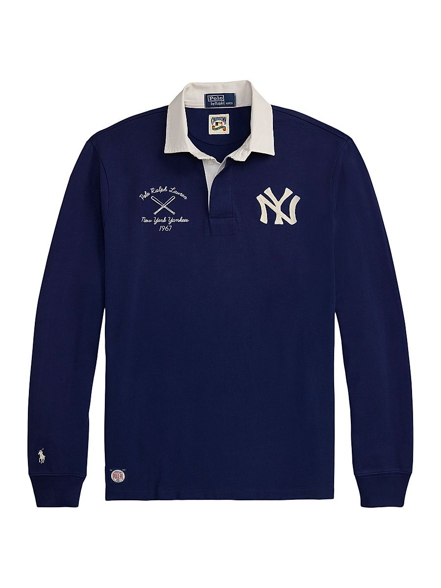 Men's Yankees Cotton Rugby Shirt - Dark Cobalt - Size XXL