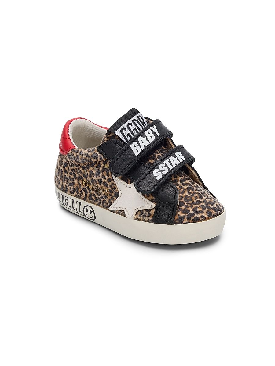 Baby Girl's Old School Leopard Sneakers - Beige Brown - Size 3 (Baby)