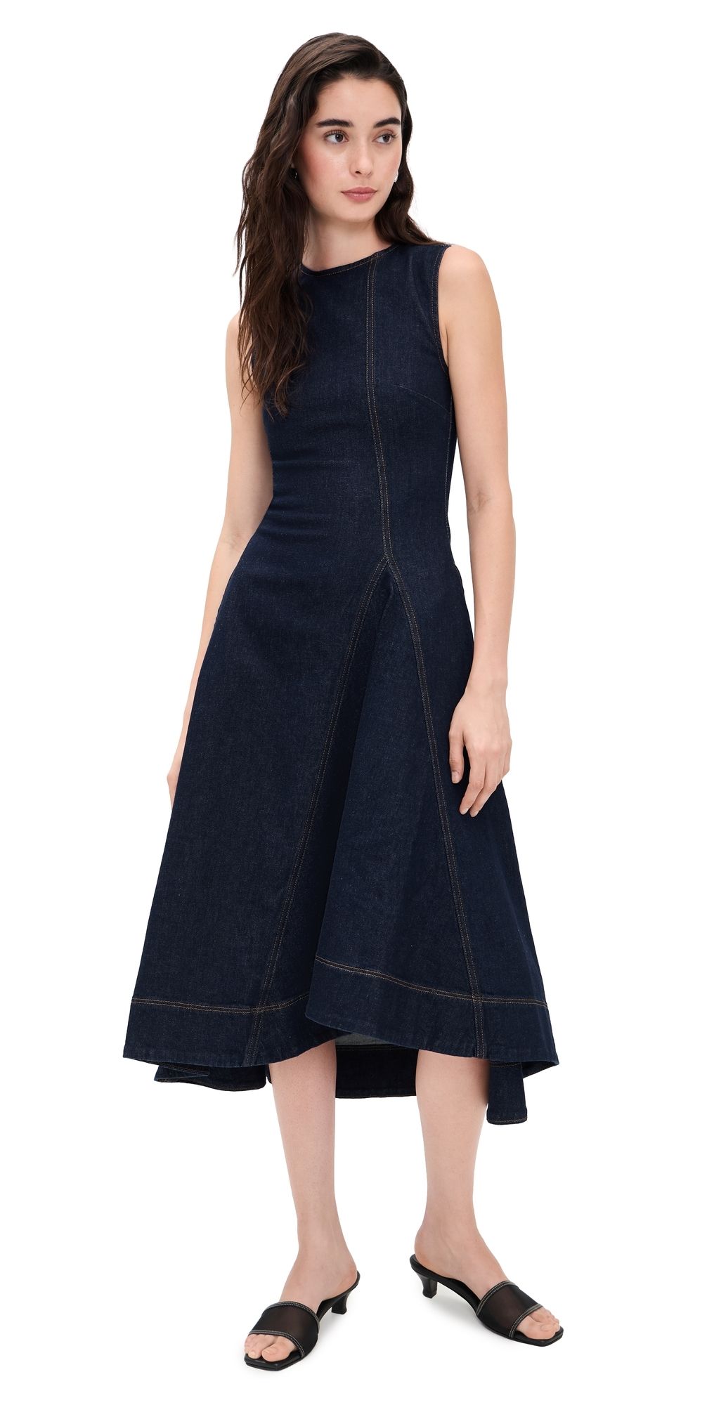 ALIGNE Liberty Denim Midi Dress Indigo 0